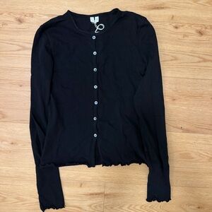 Arket Black Mesh Top